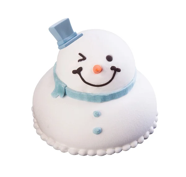 Cake. christmas snowman cakes on a background. christmas cakes o — Stock Photo, Image