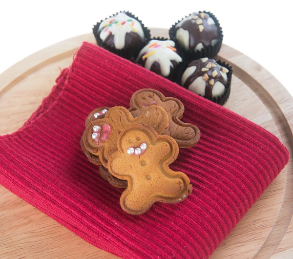 Cookie. Cookie X 'mas pe fundal. Cookie. Gingerbread Cook — Fotografie, imagine de stoc