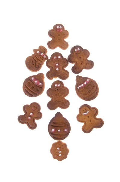 クッキー。背景にクリスマス クッキー。クッキー。ジンジャーブレッド料理 — ストック写真