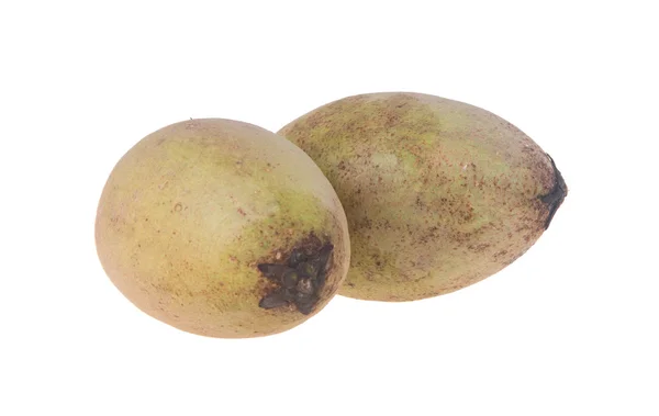 Ciku. Sapodilla. Ciku atau Sapodilla di latar belakang — Stok Foto