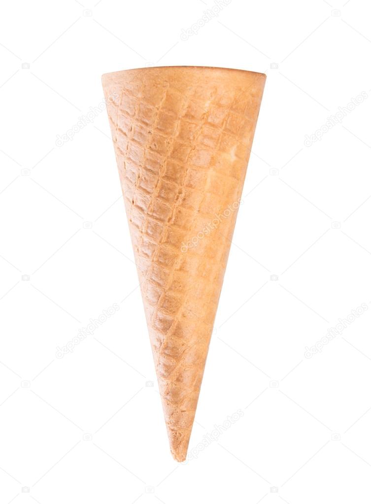ice cream cornet on a background. Empty ice cream cornet on a ba