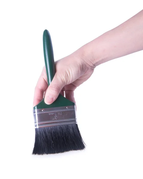 Paint brush with hand. paint brush with hand on a background. — Stock Photo, Image