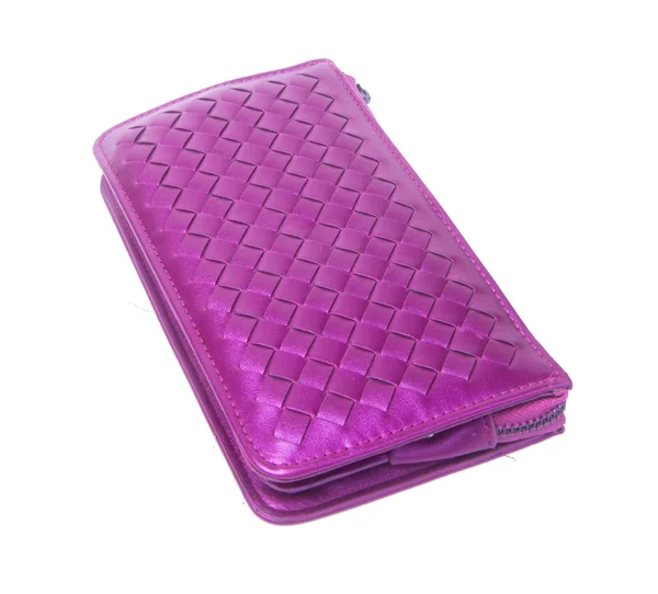 Wallet or purse woman (purple colour) on a background. — Stock Photo, Image