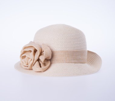 Bayan ya da çiçek ile oldukça hasır şapka şapka.