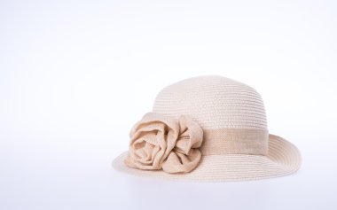 Bayan ya da çiçek ile oldukça hasır şapka şapka.