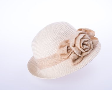 Bayan ya da çiçek ile oldukça hasır şapka şapka.