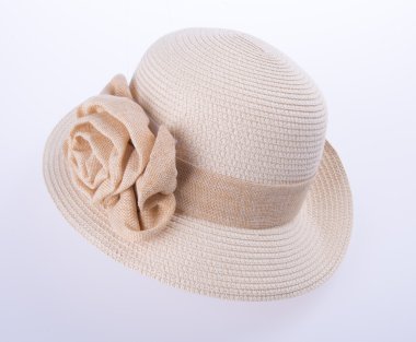 Bayan ya da çiçek ile oldukça hasır şapka şapka.