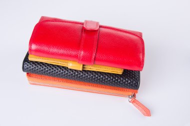 m-cüzdan. bir arka plan üzerinde kadın cüzdan