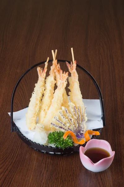 Japanese cuisine. tempura. Deep fried mix vegetable on the backg — Stock Photo, Image