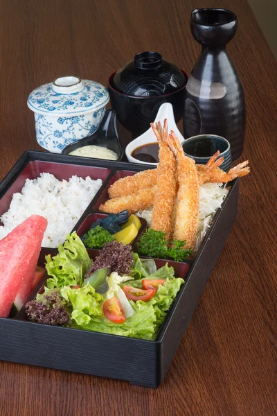 Japanese cuisine. lunch box set on the background — Stock Photo, Image