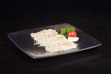 Japon mutfağı. arka planda ızgara mantar