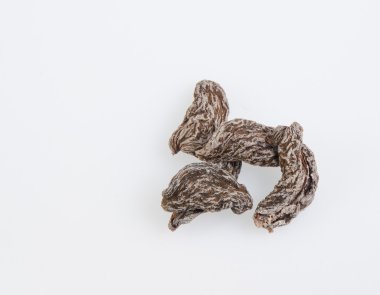 adam üzerinde tuzlu şeftali (Çince Erik, Japon kayısı) kurutulmuş