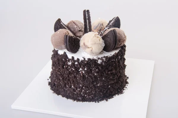 Gelado. bolo de sorvete de chocolate — Fotografia de Stock