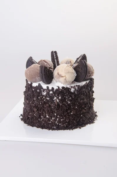 Dondurma. Çikolatalı dondurmalı kek — Stok fotoğraf