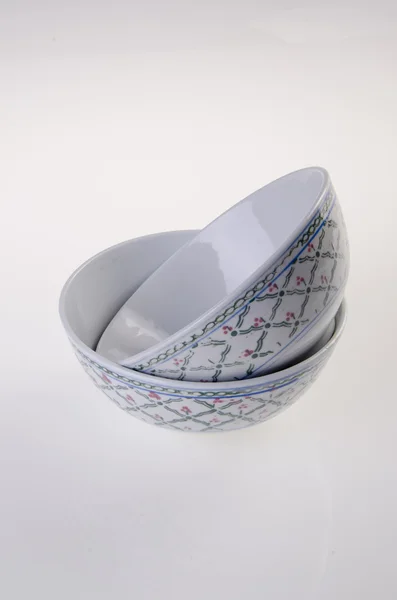 Tigela, tigela de cerâmica em branco — Fotografia de Stock