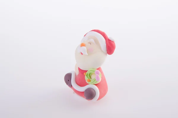 Figurinha de Papai Noel no fundo — Fotografia de Stock