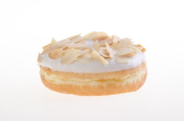 çörek, badem donut zemin üzerine