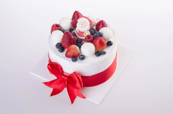 Gâteau, gâteau à la crème glacée de Noël — Photo