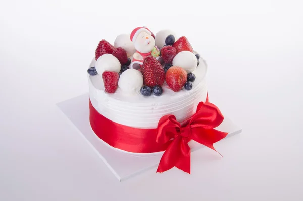 Gâteau, gâteau à la crème glacée de Noël — Photo