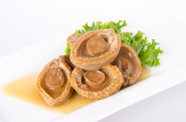 abalones. Çin Mutfağı abalone zemin üzerine.