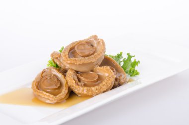 abalones. Çin Mutfağı abalone zemin üzerine.