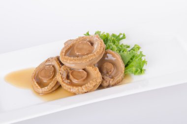 abalones. Çin Mutfağı abalone zemin üzerine.
