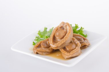 abalones. Çin Mutfağı abalone zemin üzerine.
