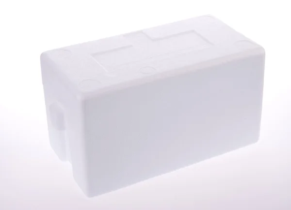 Styrofoam förvaringsbox på bakgrund — Stockfoto