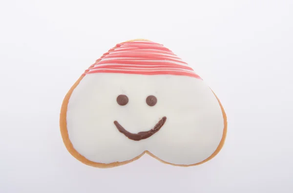 Donut, Heart Shaped Pastry on background — Stock Photo, Image