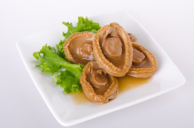 abalones. Çin Mutfağı abalone zemin üzerine.