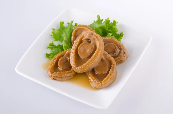 Abalones. Cucina cinese abalone su sfondo . — Foto Stock