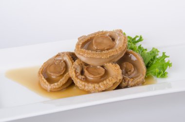 abalones. Çin Mutfağı abalone zemin üzerine.