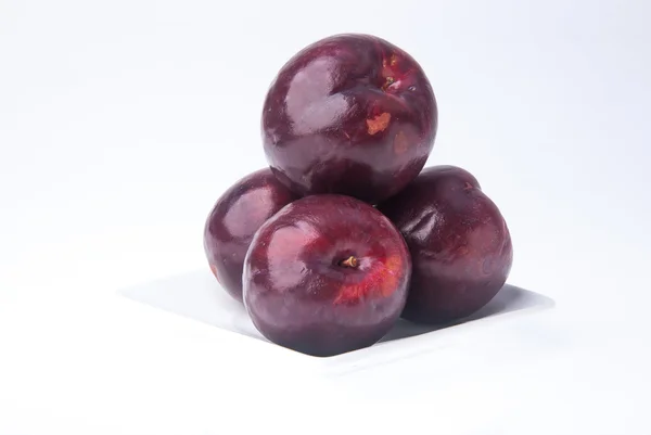 Ameixa. Ameixa madura fruta no fundo — Fotografia de Stock