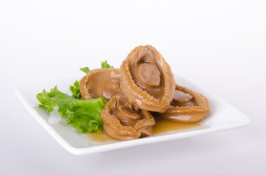 abalones. Çin Mutfağı abalone zemin üzerine.