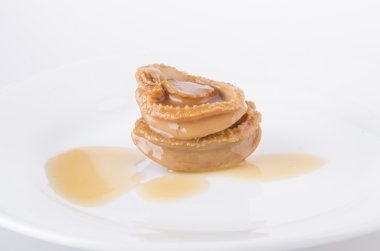 abalones. Çin Mutfağı abalone zemin üzerine.
