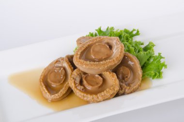 abalones. Çin Mutfağı abalone zemin üzerine.