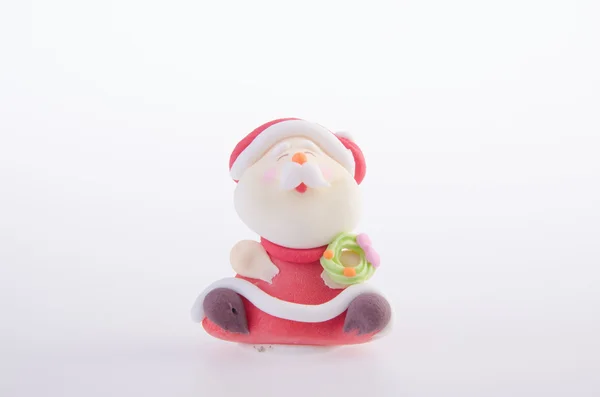 Figurinha de Papai Noel no fundo — Fotografia de Stock