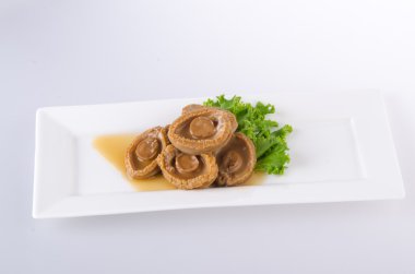 abalones. Çin Mutfağı abalone zemin üzerine.