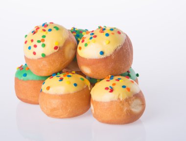 arka planda tatlı mini donut