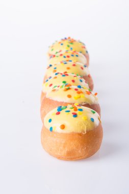 arka planda tatlı mini donut