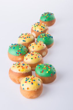 arka planda tatlı mini donut