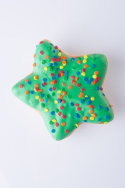 arka plan üzerinde yıldız şekli poğaça