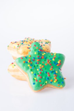 arka plan üzerinde yıldız şekli poğaça