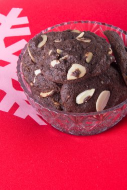 badem çikolata Çerezler özgeçmişlerine yongaları.