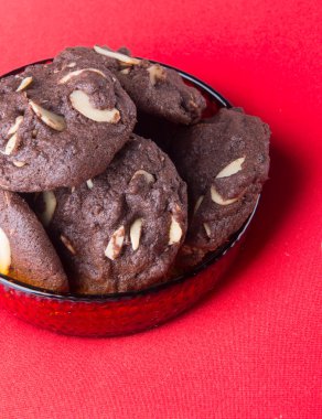 badem çikolata Çerezler özgeçmişlerine yongaları.