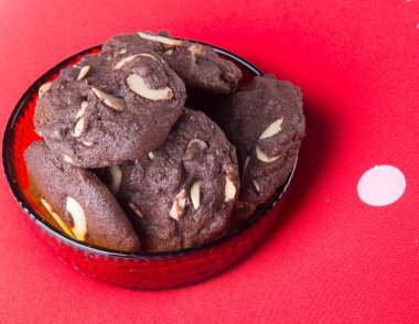 badem çikolata Çerezler özgeçmişlerine yongaları.