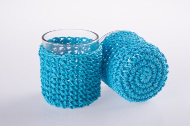 Cam bardak. bir arka plan üzerinde boş bardak kupa