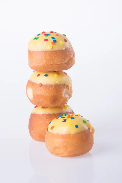 Doce mini donut no fundo — Fotografia de Stock