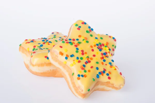 Sternförmiger Donut auf Hintergrund — Stockfoto