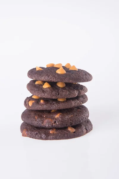 Ciocolata chips cookie-uri pe fundal — Fotografie, imagine de stoc